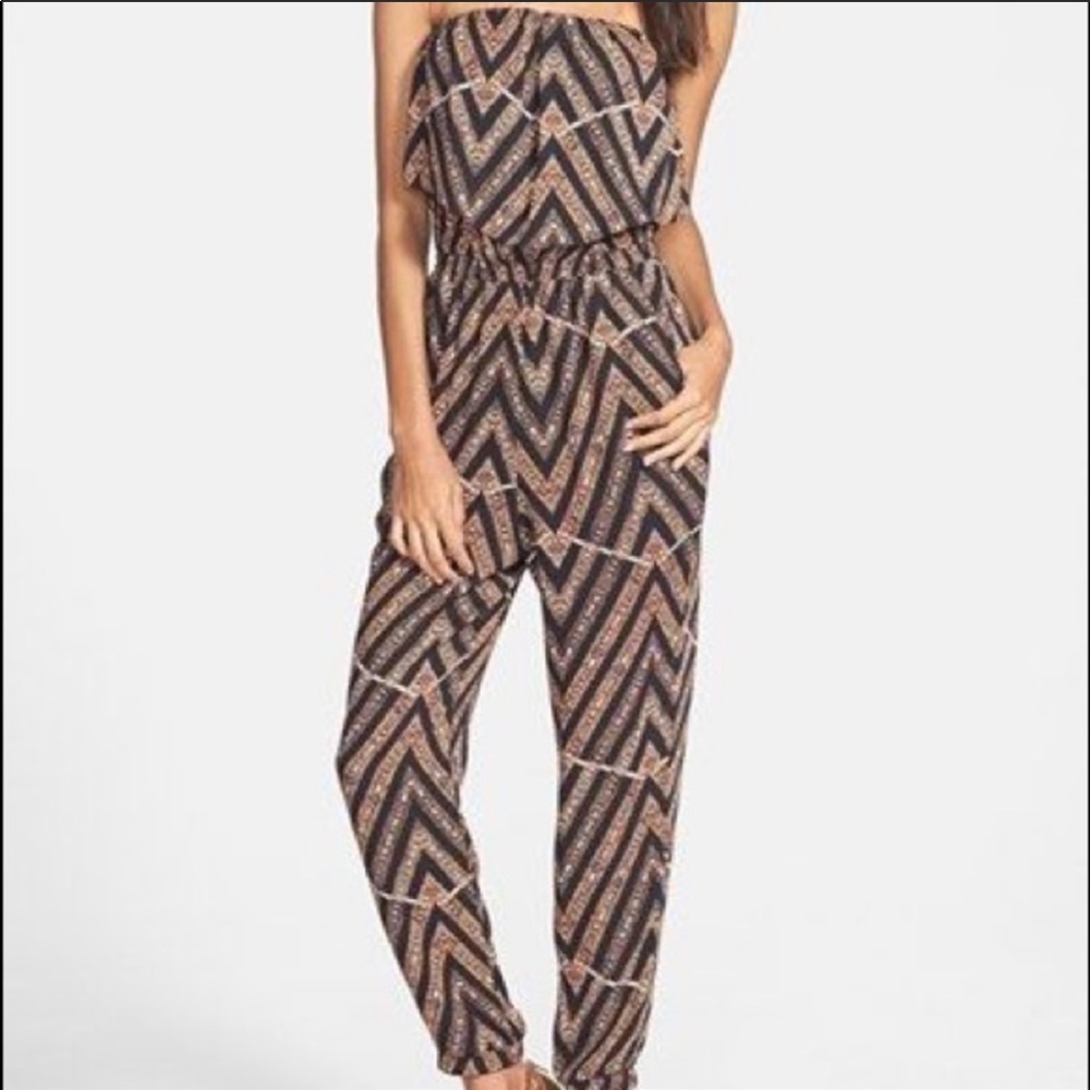 ASTR Aztec Print Jumpsuit